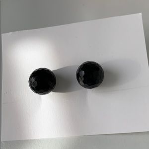 Black stud earrings
